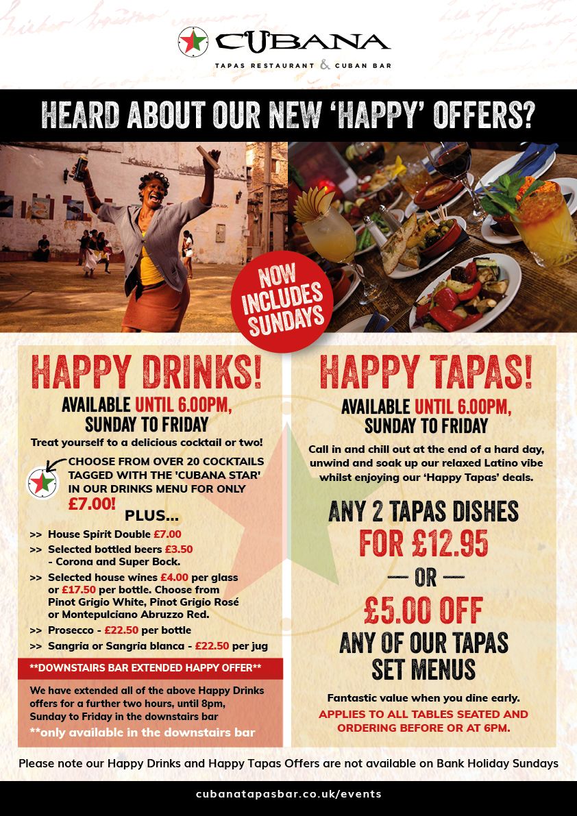 Happy Tapas Offers Poster