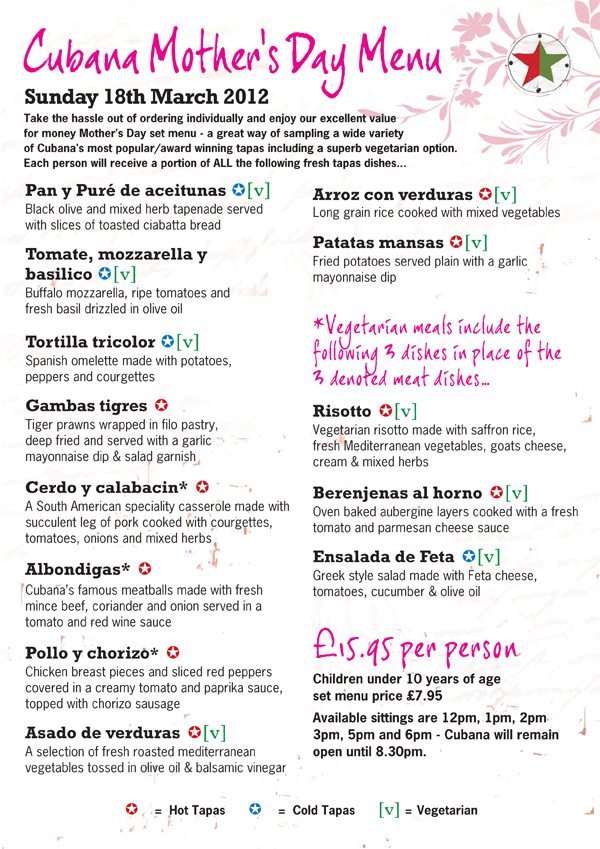 Mother's Day at Cubana