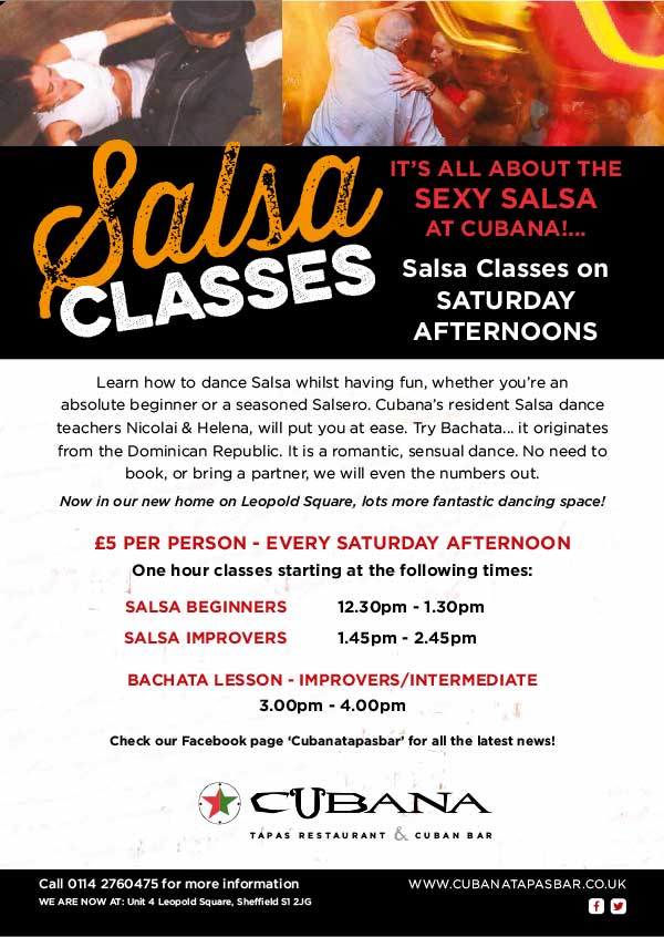 Cubana Tapas Bar and Restaurant in Sheffield Salsa classes