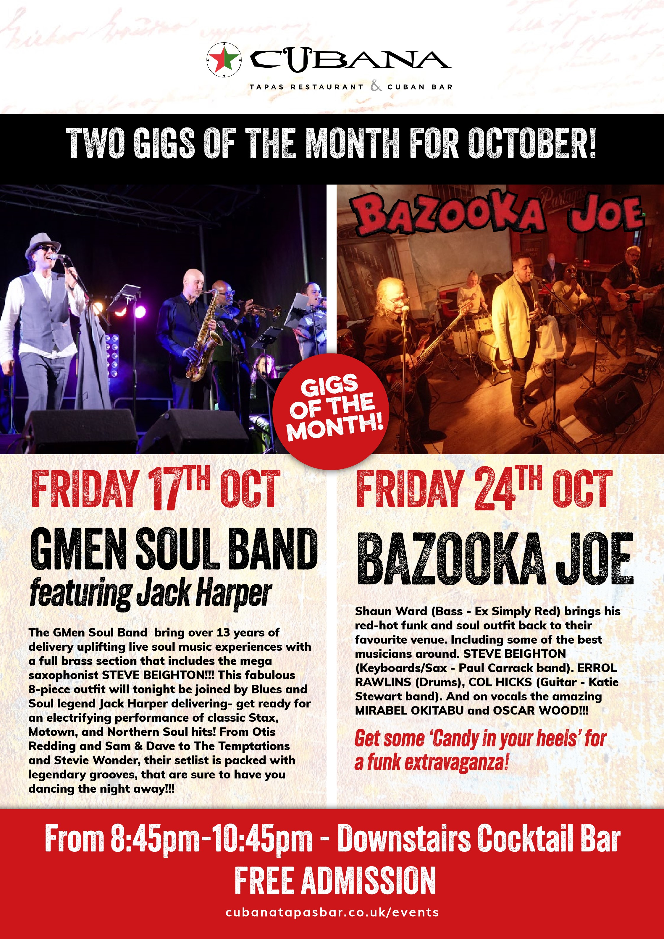 Pick of the month at Cubana